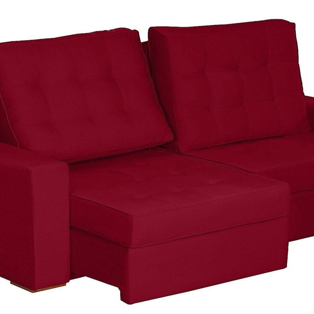 Sofá Curitiba Modular 3 Lugares 230 Cm Retrátil Reclinável Yescasa Vermelho