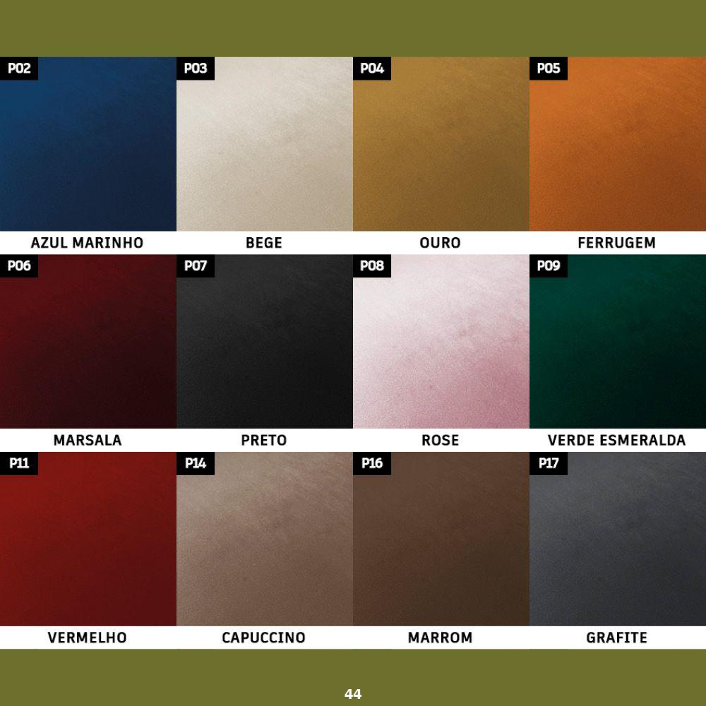 Miniatura Catálogo De Tecidos e Cores Para Poltronas e Puffs Veludo