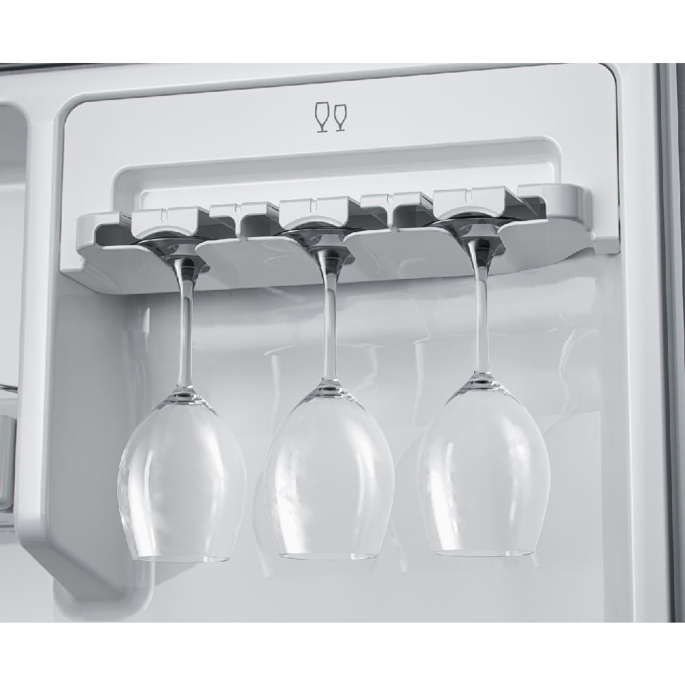 Miniatura Geladeira Brastemp Frost Free Inverse 588 litros cor Inox com Smart Bar BRE85AK 110V