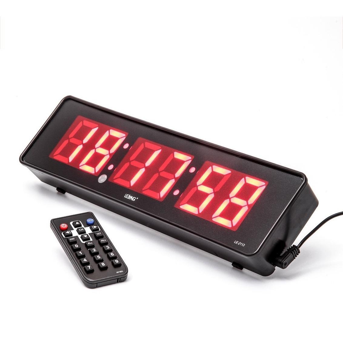 Miniatura Relógio Led Digital Cronometro De Parede Mesa + Controle