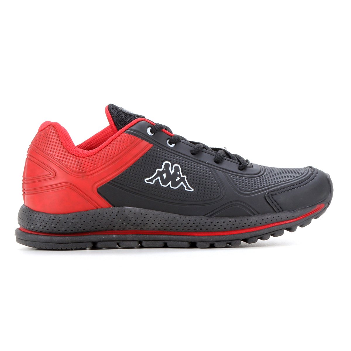 Miniatura Tênis Infantil Kappa Fit Menino Preto+Vermelho - 24