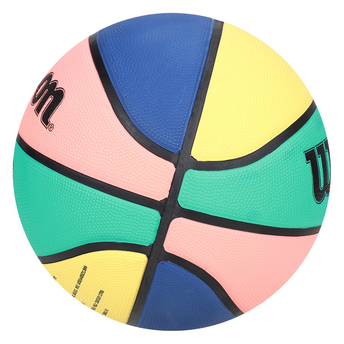 Miniatura Bola Basquete Wilson NBA DRV Bright 7 Verde+Rosa