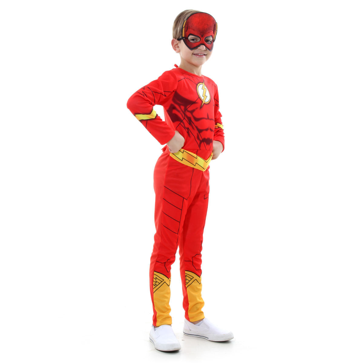 Miniatura Fantasia Flash Infantil - Liga da Justiça - Original G
