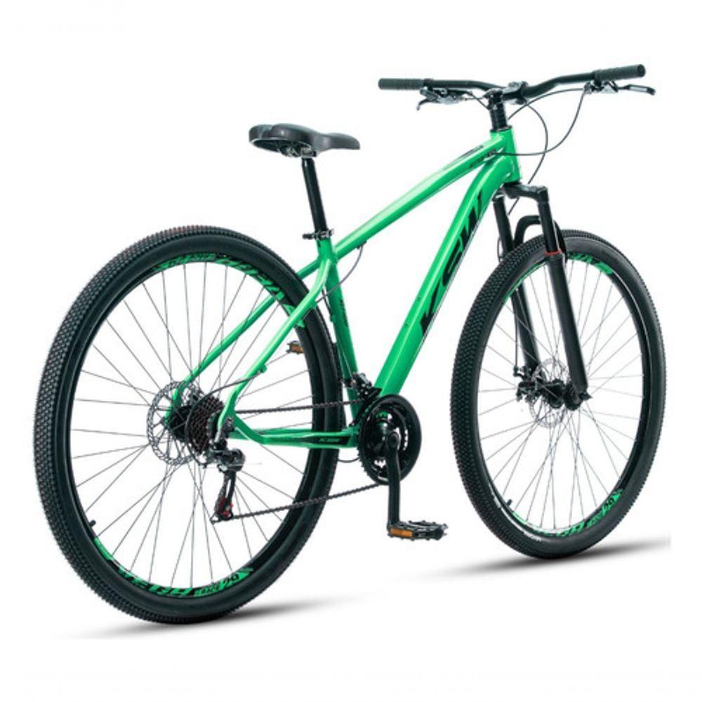 Miniatura Bicicleta Bike Aro 29 Ksw Marcha 21 Velocidades Alumínio Xlt 100 Mtb Verde 17
