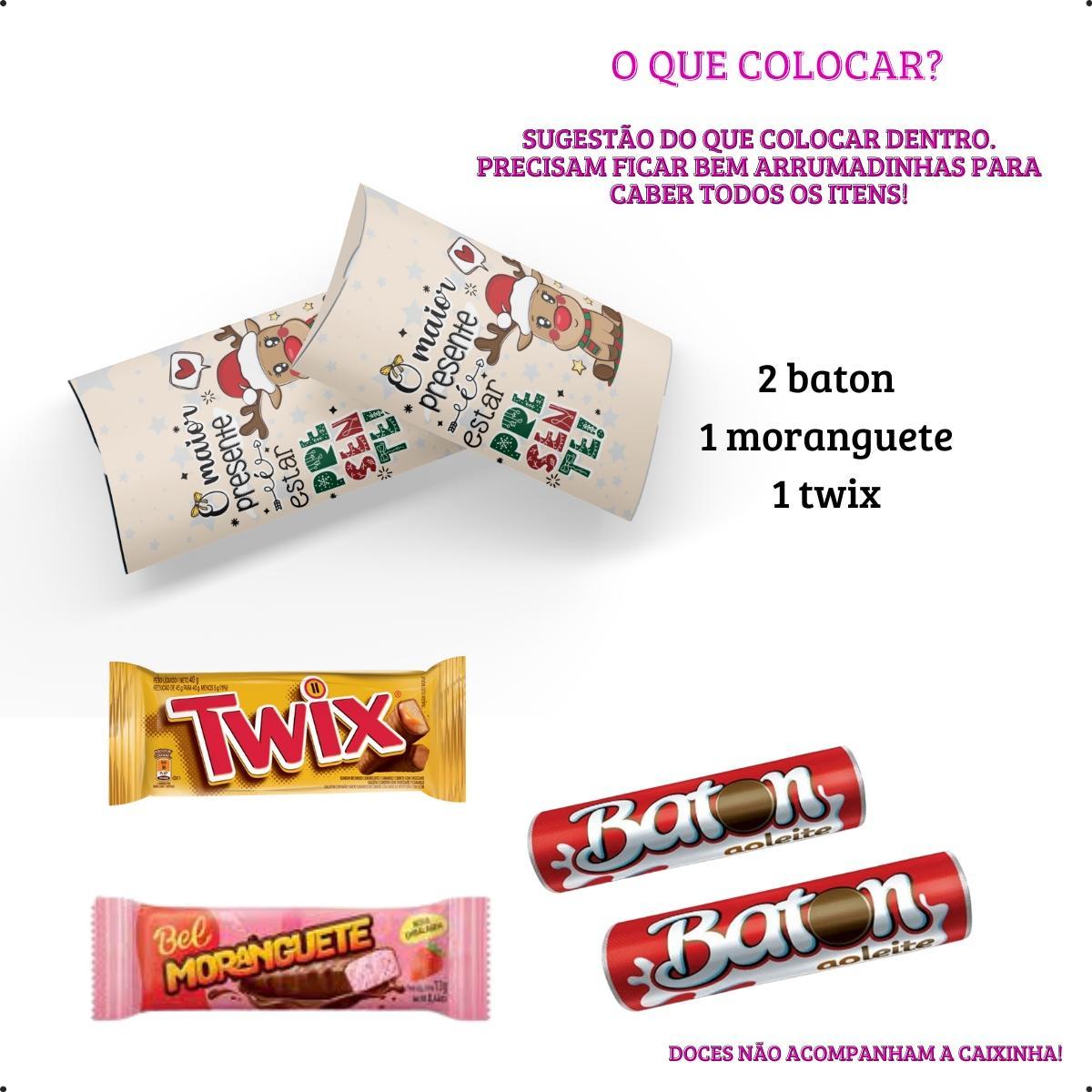 Miniatura 30 Lembrancinhas Natal Caixinhas Rena Mimo Cliente