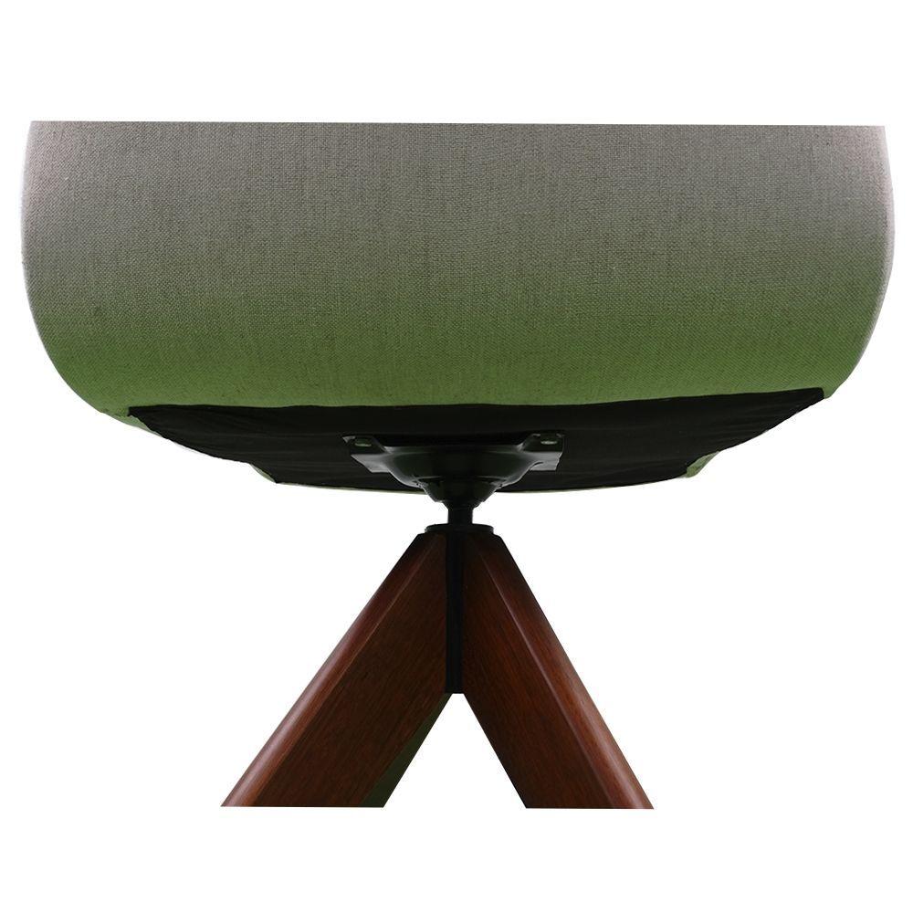 Miniatura Cadeira De Jantar Giratória Imbuia Cinza Claro