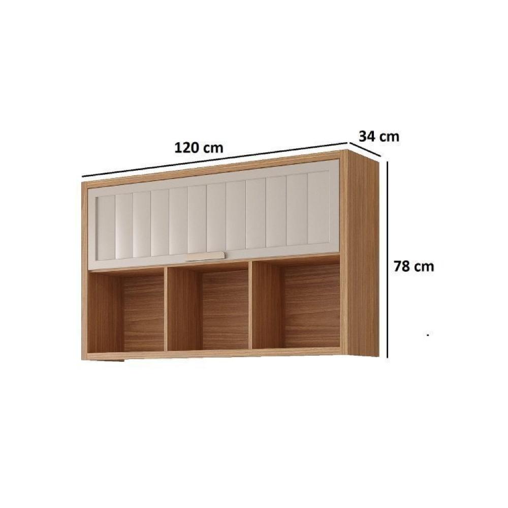 Cozinha Modulada Compacta 3 Peças 1 Nicho para Forno ou Micro-ondas Helen Yescasa Freijó/Off White