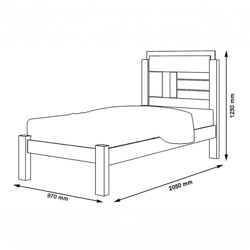 Miniatura Cama Solterio Framar Amanda Branco-preto