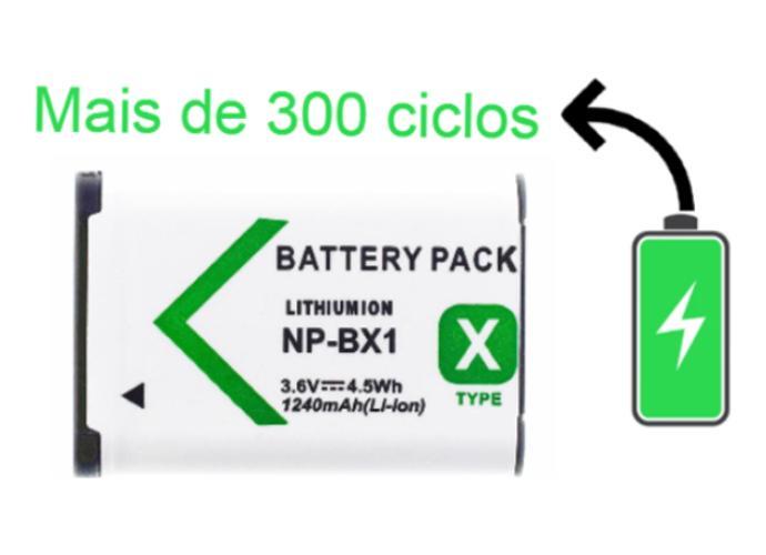 Miniatura Kit 1 Bateria Np-Bx1 Sony Cyber-Shot Fdr-X3000 Action Cam