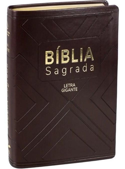Miniatura Livro Bíblia Sagrada - Naa - Marrom Com Índice - Média Lgig