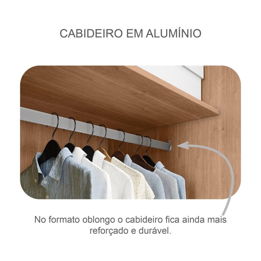 Móveis para Quarto Guarda-roupa Casal Mdf Blumenau Cumaru/Fendi