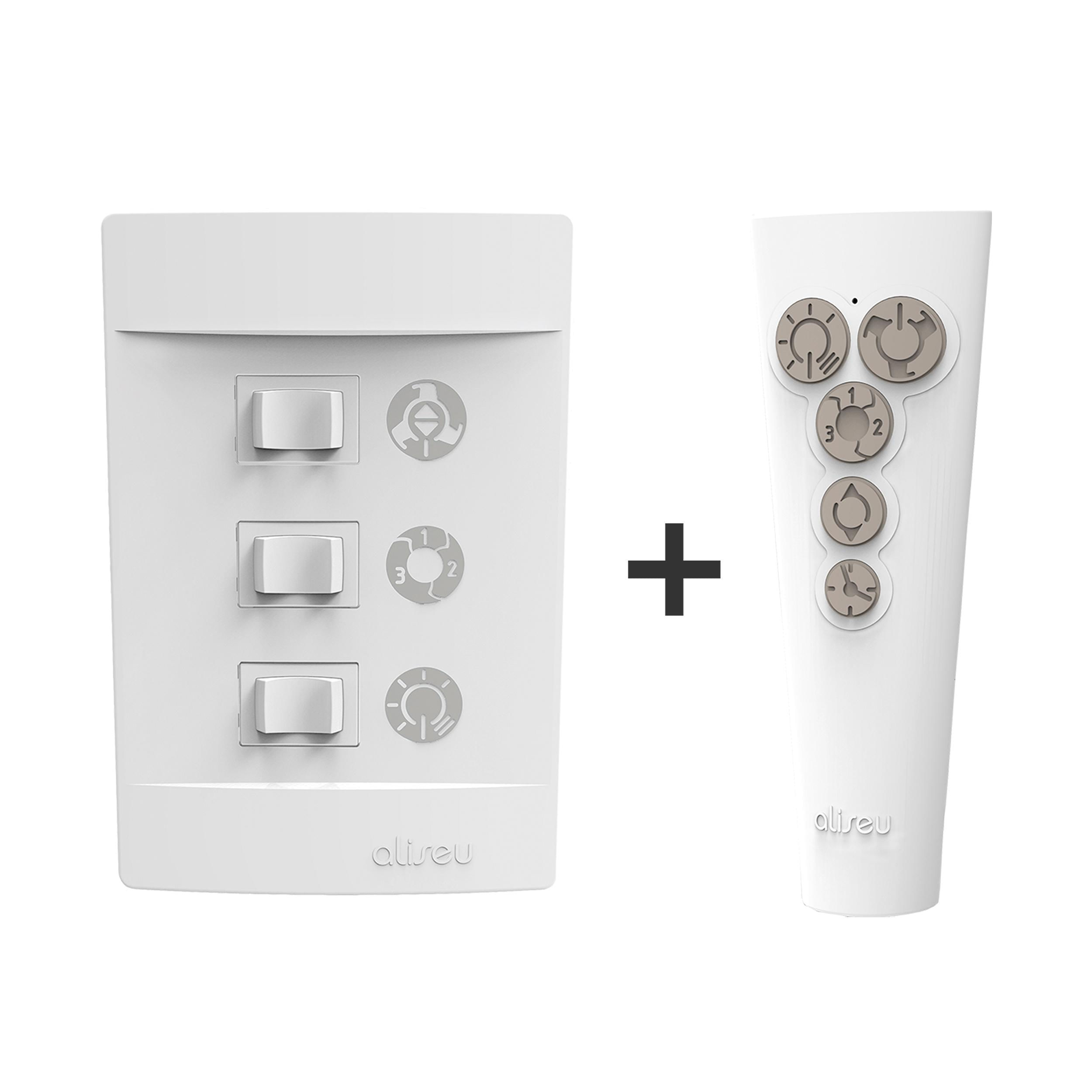 Miniatura Ventilador Teto Aliseu Smart Cristal Control Remoto E Parede