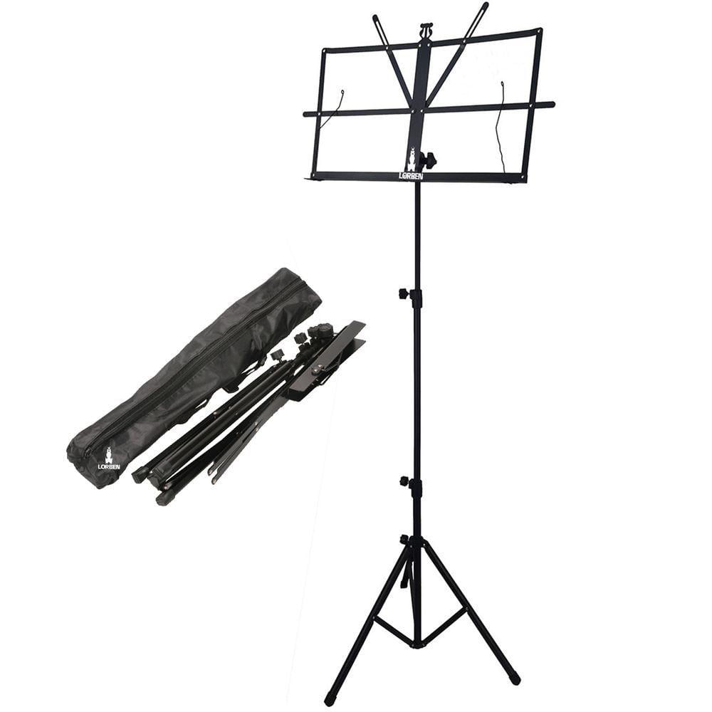 Estante Partitura Suporte Pedestal Cavalete Portátil Dobrável Com Bolsa De Transporte Lorben