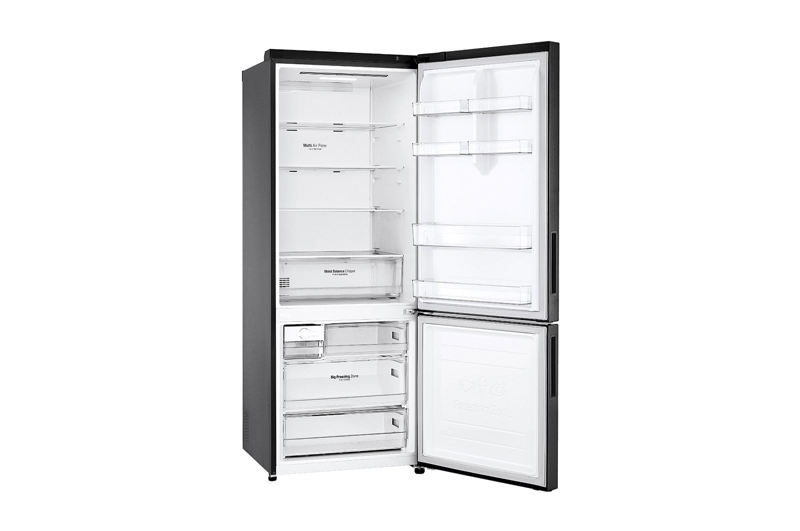 Geladeira Smart LG Frost Free Inverter 451L Inverse Cor Black Inox (GC-B569NQL) - 220V