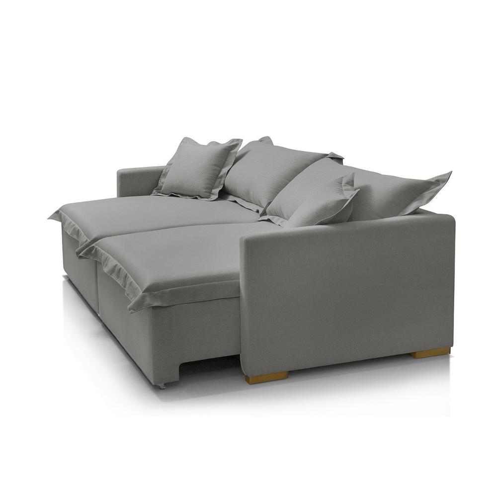 Sofá Cama Portinari 2 Lugares Retrátil 184 Cm Cinza Escuro