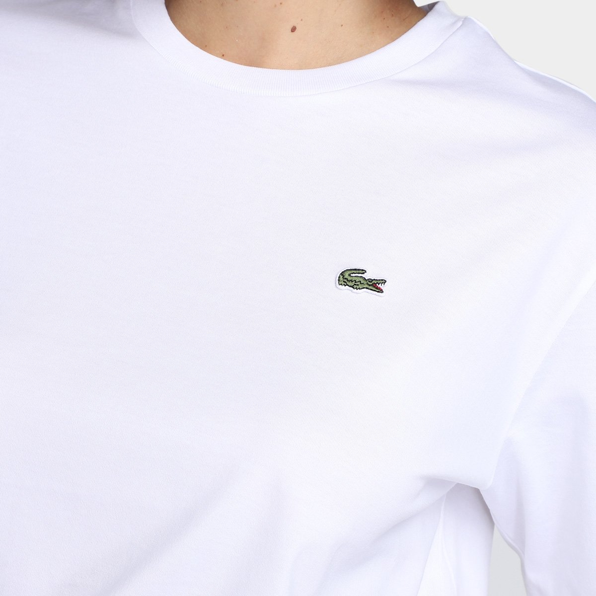 Miniatura Camiseta Lacoste Casual Feminina Branco - EEGG