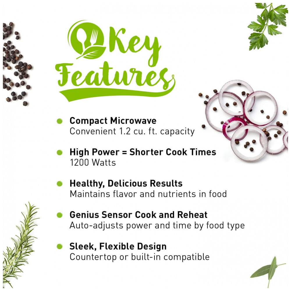 Miniatura Micro Ondas de Bancada em Aço Inoxidável 33L com 14 Programas com Tecnologia Inverter, 110V 1200W, Panasonic SN686S, P...