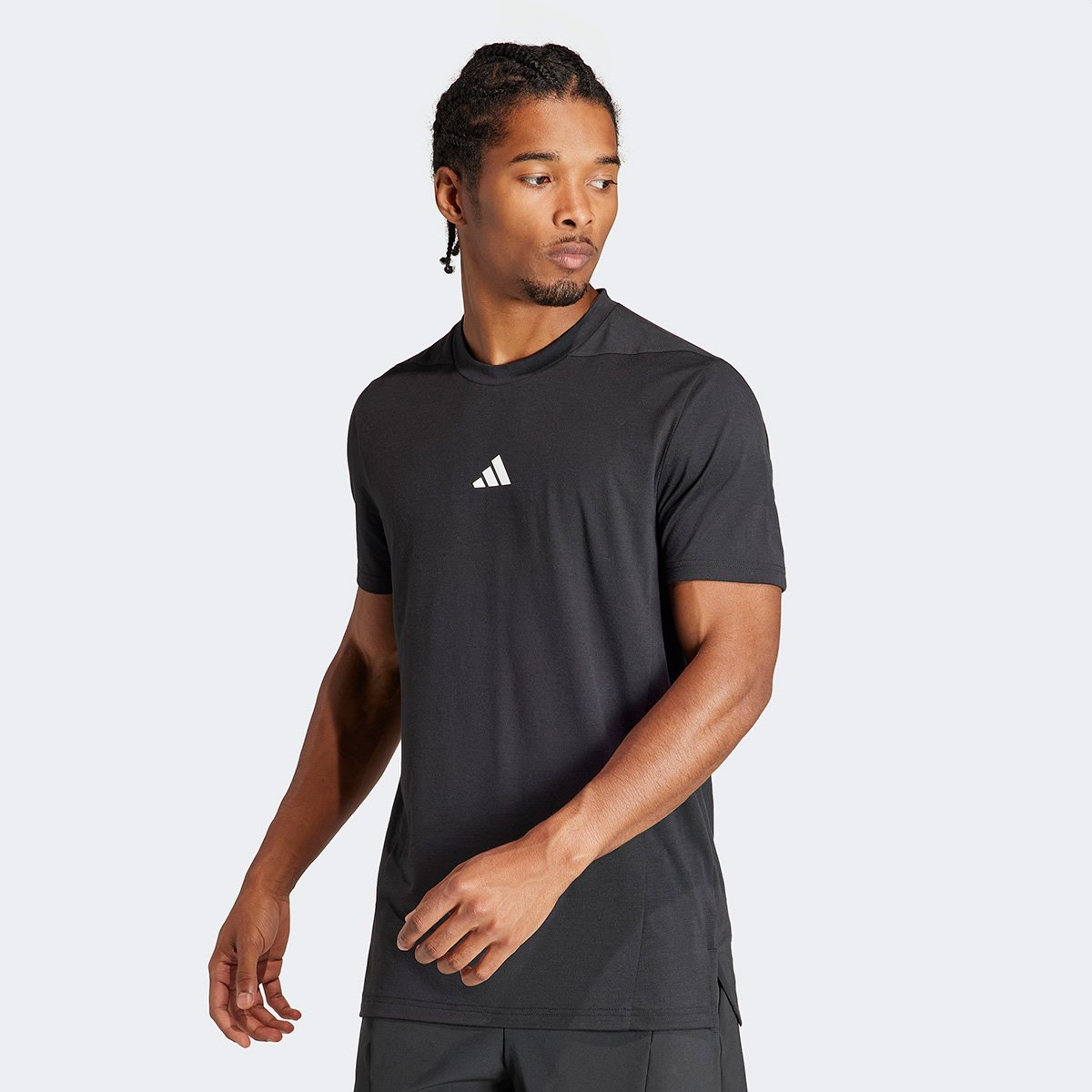 Miniatura Camiseta Adidas Design For Training Masculina Preto+Branco - G