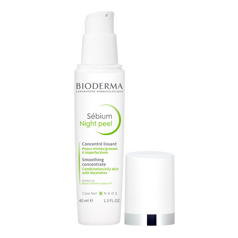Miniatura Bioderma Sébium Night Peel Sérum Concentrado Renovador para Peles Oleosas e Acneicas 40ml