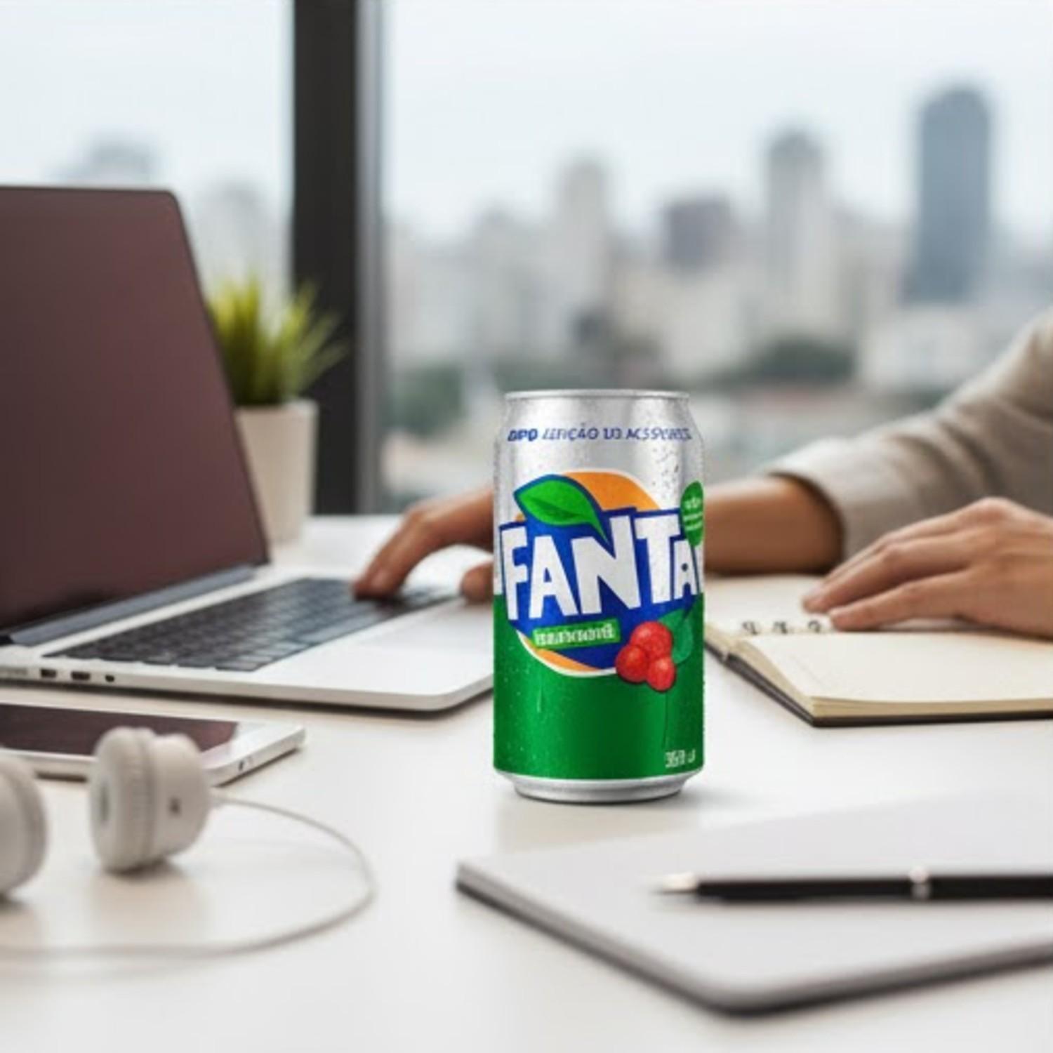 Miniatura Kit 3 Refrigerante Fanta Guaraná Zero Lata 350Ml