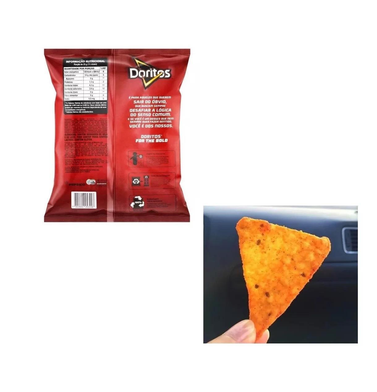 Miniatura Biscoitos Salgadinhos Elma Chips Doritos Caixa Com 40 De 22G