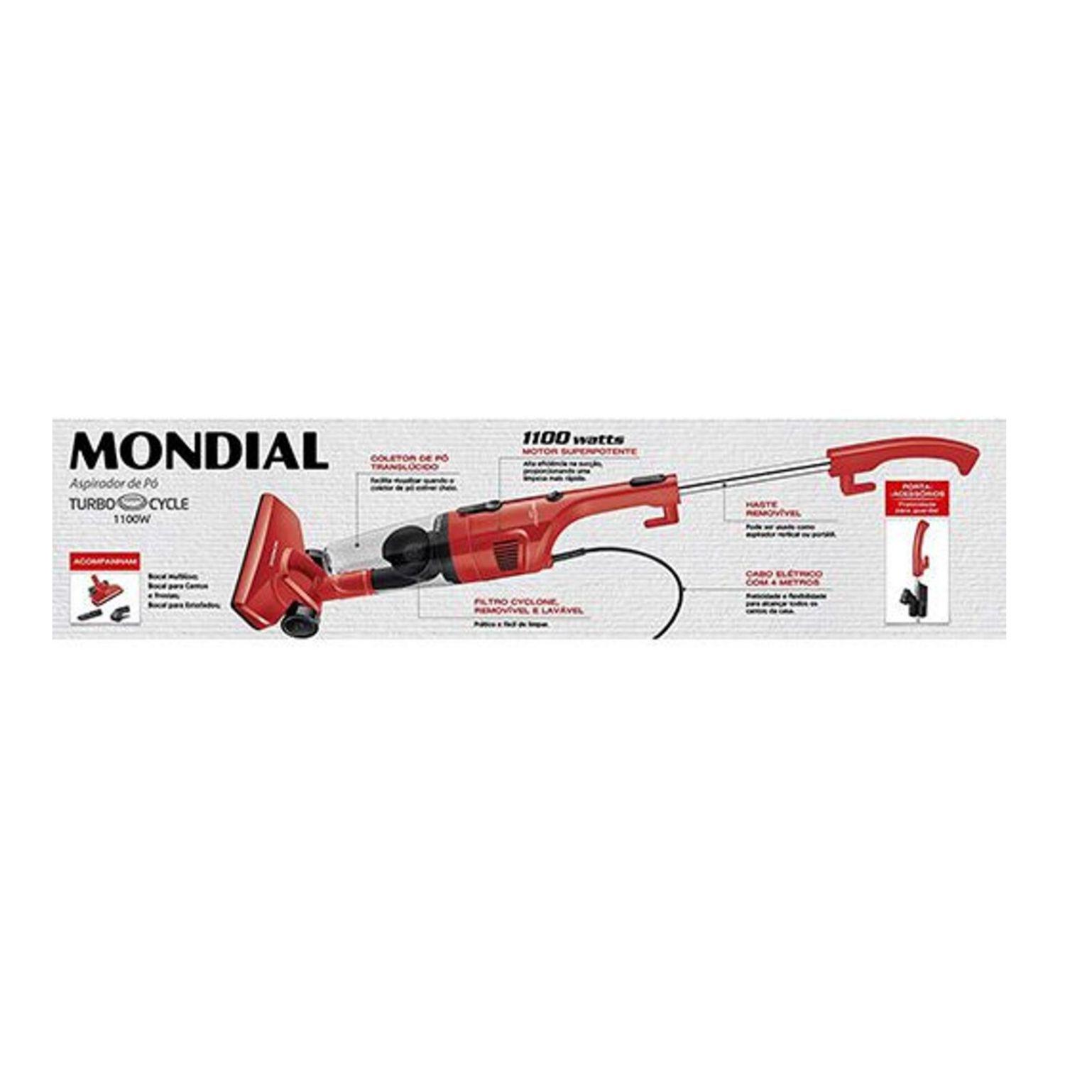 Miniatura Aspirador De Pó Mondial Turbo Cycle AP-36 127V Vermelho