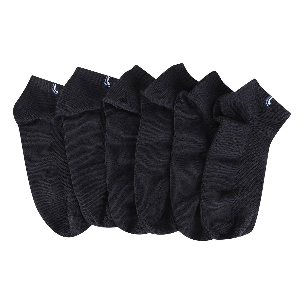 Miniatura Kit Meias Lupo Cano Curto Sport Tec Ventilação 6 Pares Masculino Preto - 33/36
