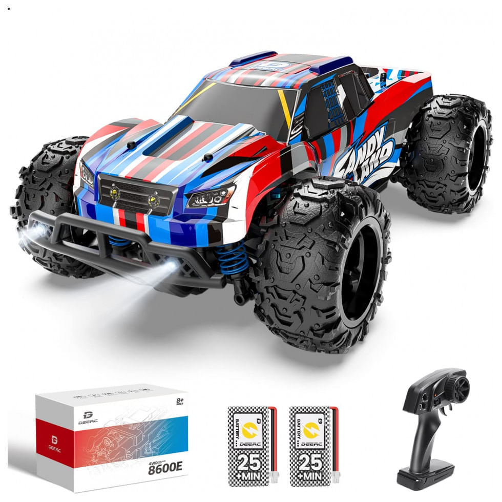 Miniatura Carrinho de Controle Remoto DEERC Escala 120 até 25 KM, H, Vermelho