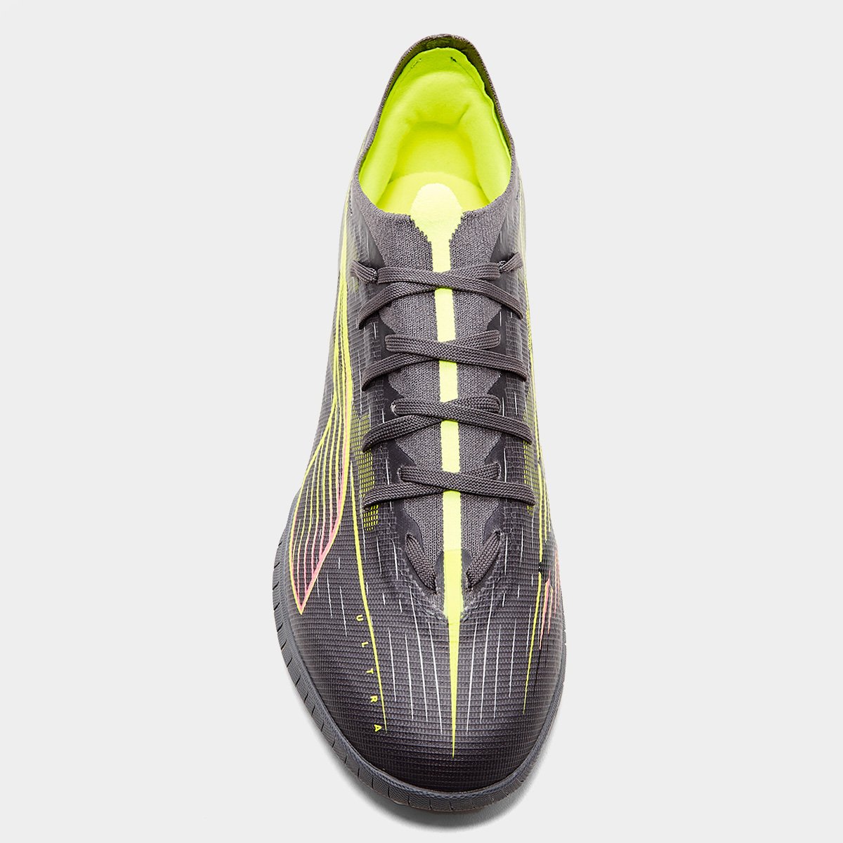 Miniatura Chuteira Society Puma Ultra 5 Match Unissex Preto+Amarelo - 37