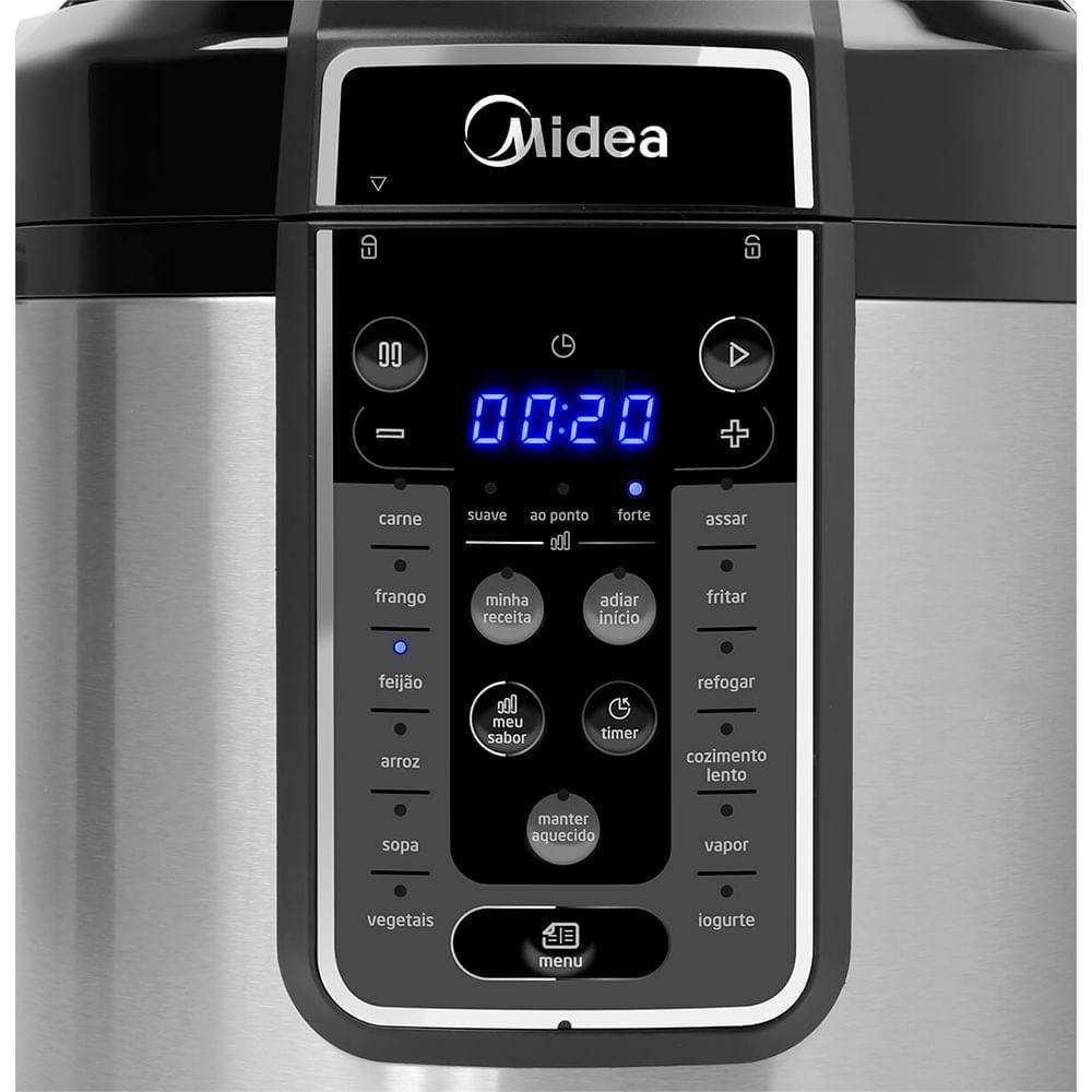Panela De Pressão Elétrica 6 L Mastersteam Inox Midea Ppg70s1 - 127v