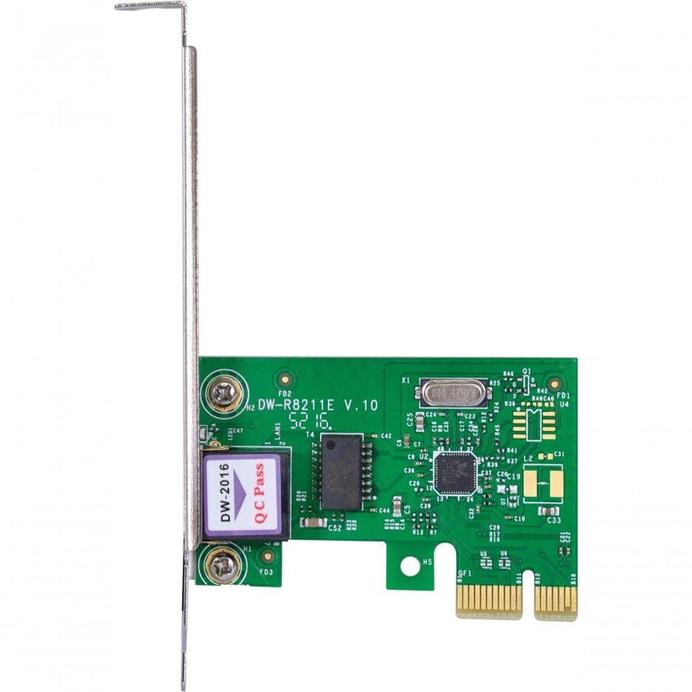Miniatura Placa De Rede 10-100-1000 Pci-e Prv1000e Com Suporte Low Profile
