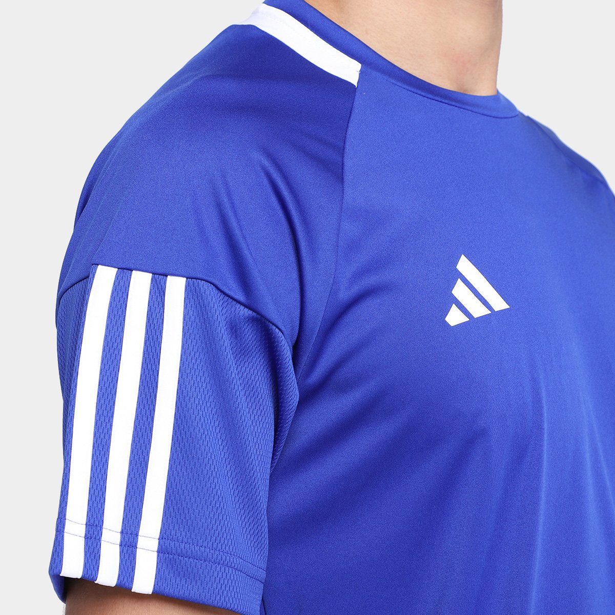 Miniatura Camiseta Adidas Sereno Masculina Azul+Branco - EGG