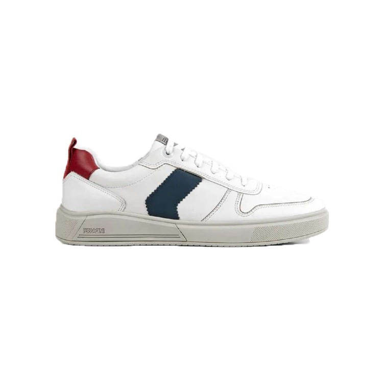 Miniatura Sapatenis Ferracini de Couro Masculina - Bcovermazul - BCO/VERM/AZUL 40