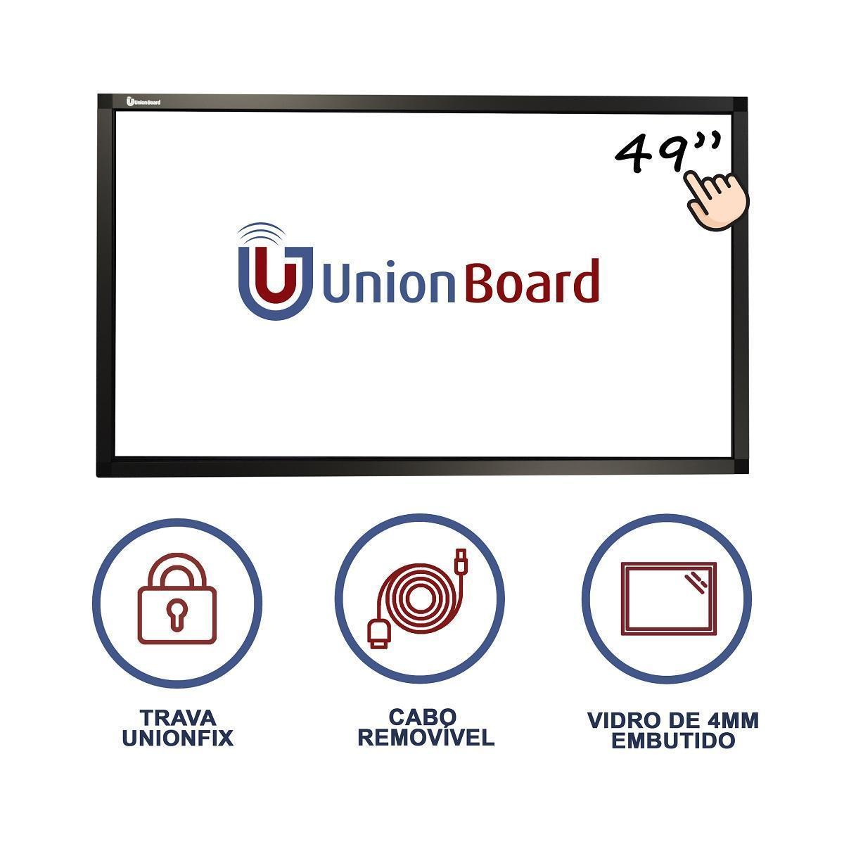 Miniatura Moldura/Lousa Interativa Touchscreen Unionboard 49