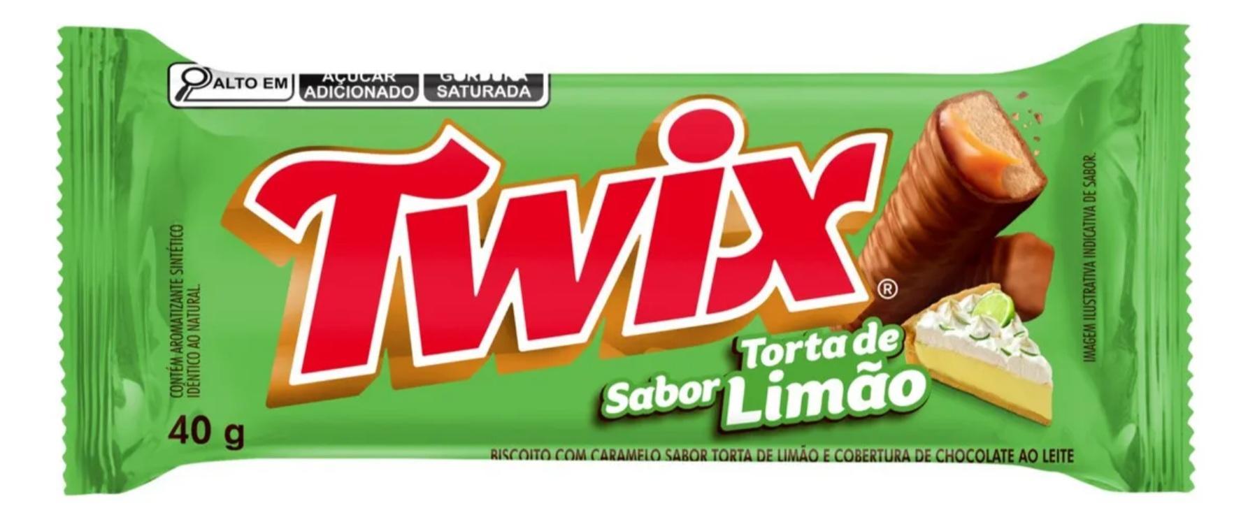Miniatura Caixa 18 Chocolate Twix Sabor Torta De Limão 40G