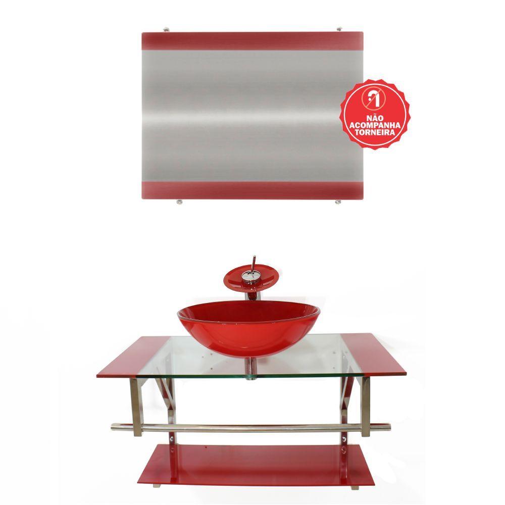 Miniatura Gabinete De Vidro Noruega 80cm Iq Inox Vermelho Ferrari