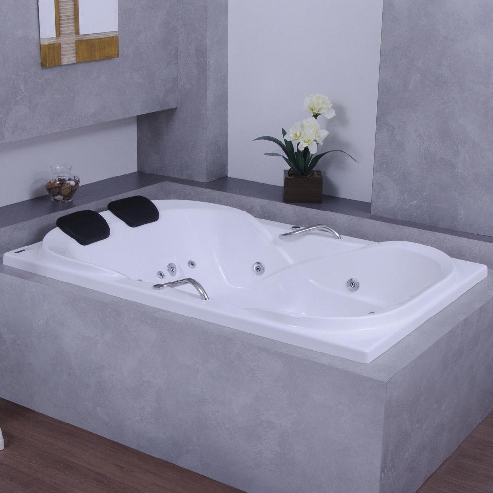 Miniatura Banheira Hidromassagem Astra Due Maggiore Super Luxo 180cmx120cmx44cm - 6 jatos Branco Gel-Coat P2 Com Aquecedor 110V