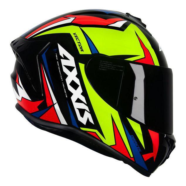 Miniatura CAPACETE AXXIS DRAKEN VECTOR GLOSS BLACK YELLOW BRILHO