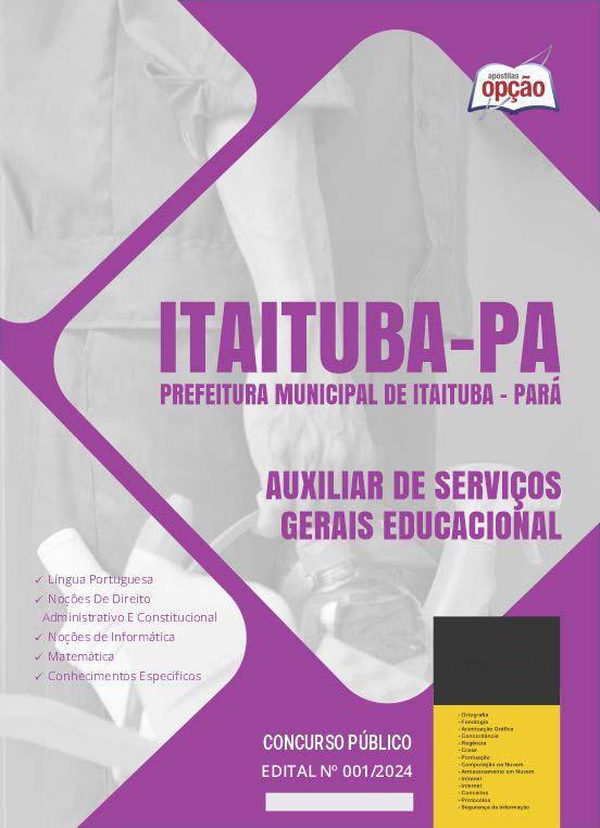 Miniatura Apostila Prefeitura Itaituba Pa 2024 Auxiliar Serviços