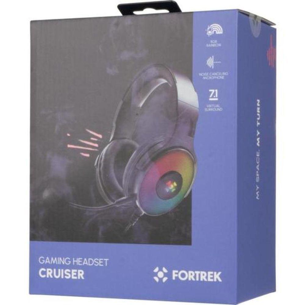 Miniatura Headset Gamer Fortrek Cruiser 7.1 Usb Rgb Preto