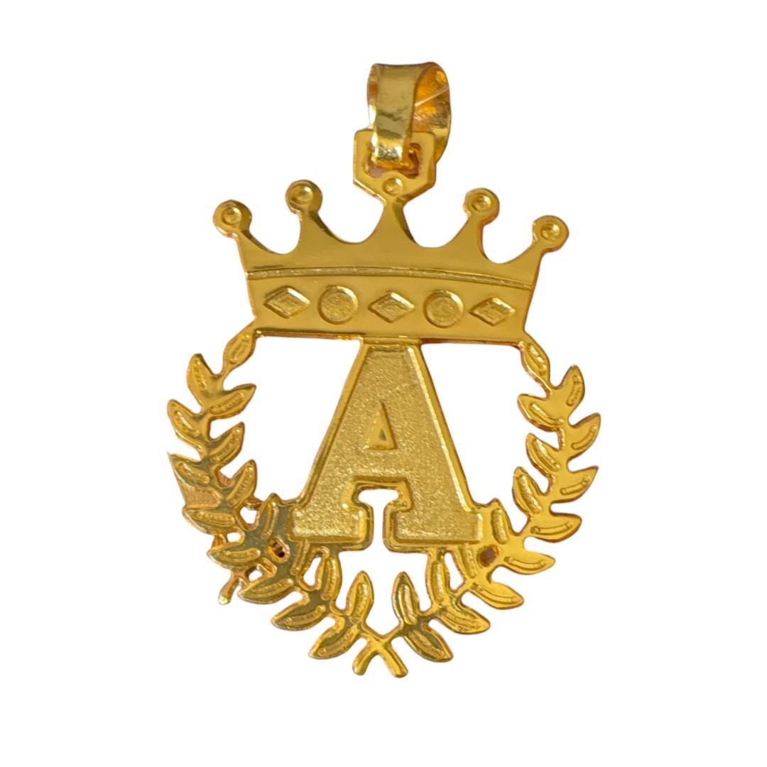 Miniatura Pingente Letra (A) Grande - Banhado A Ouro 18K