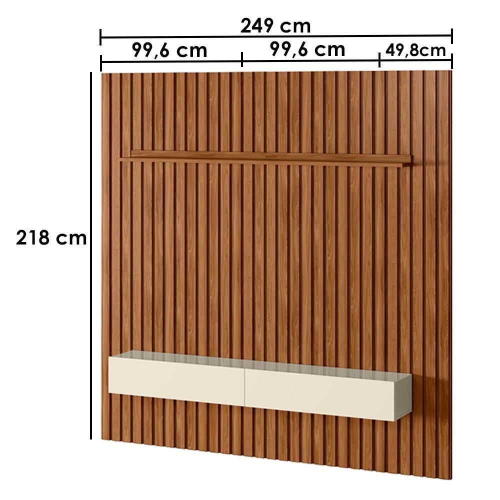 Miniatura Painel Ripado Placa Tv 80 Projetta 218x249 Cinamo Mell Off White Mbl Cinamo Mell Off White
