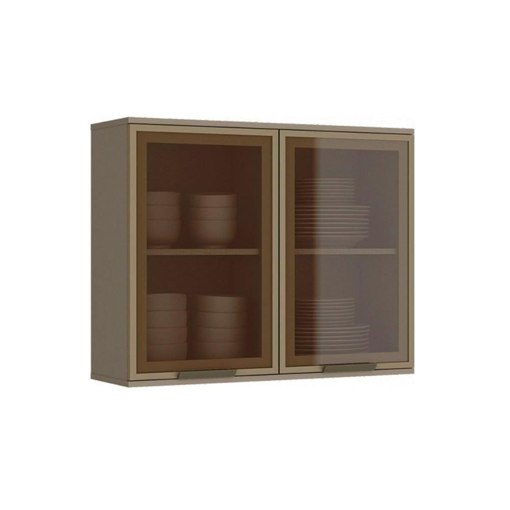 Miniatura Armário Aéreo P/ Cozinha Connect C/ 2 Portas C/vidro 80cm Duna - Henn