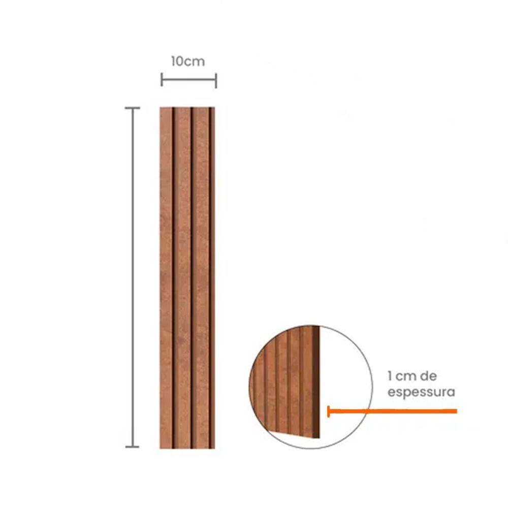 Miniatura Painel Ripado Eva Laminado Autocolante 10cm Urban Metro M² Black Com Textura Preto