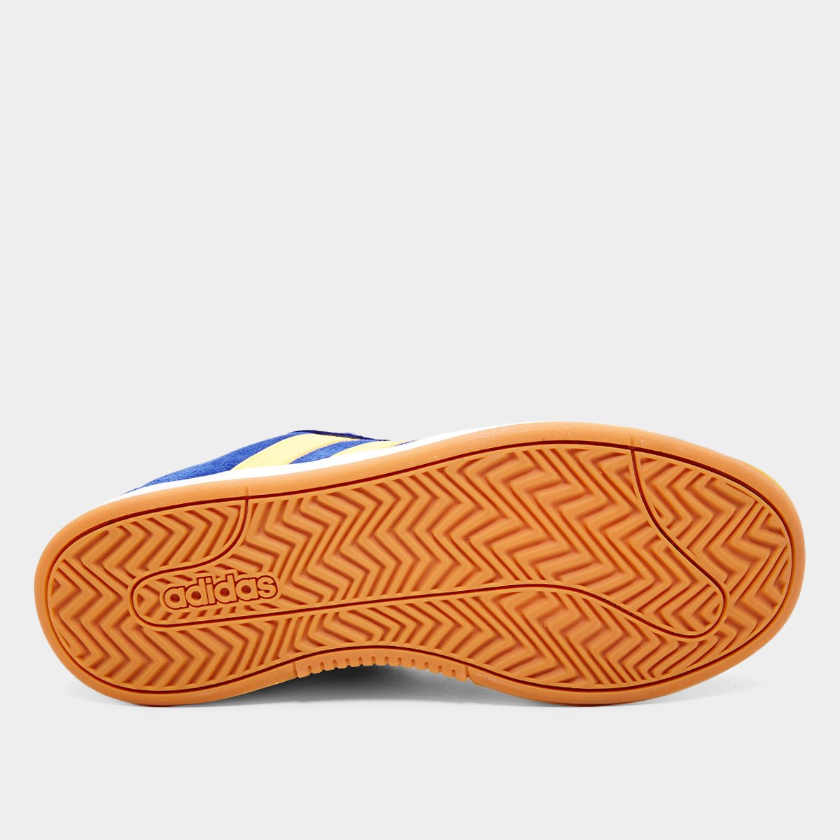 Miniatura Tênis Couro Adidas Grand Court Alpha Masculino Azul+amarelo - 34