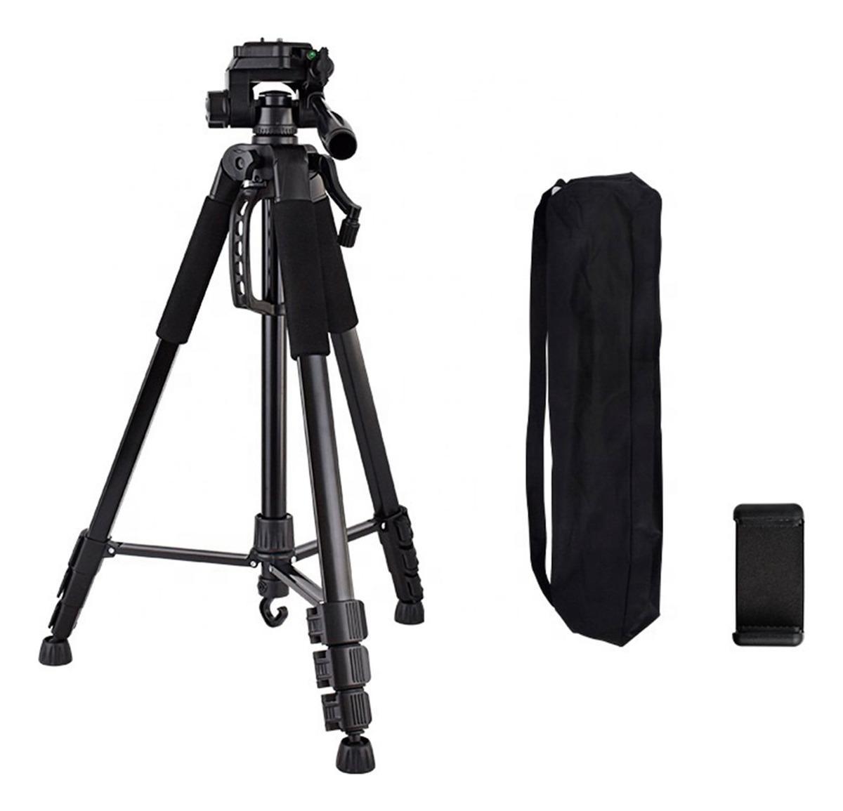 Miniatura Tripé Profissional Celular Câmera Canon 1,80 Mts + Suporte