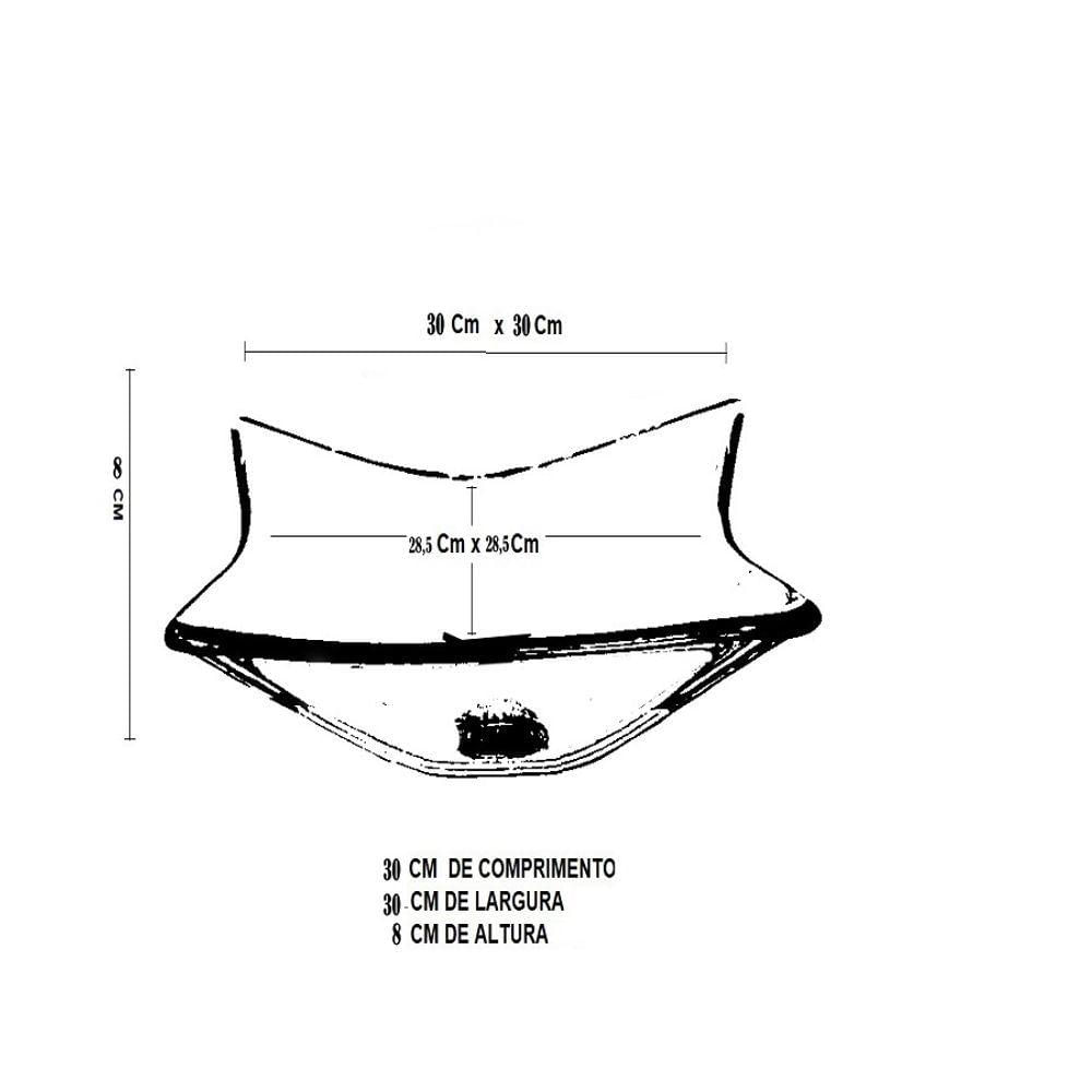 Miniatura Gabinete De Vidro Para Banheiro 40cm Com Cuba Quadrada Cor:azul