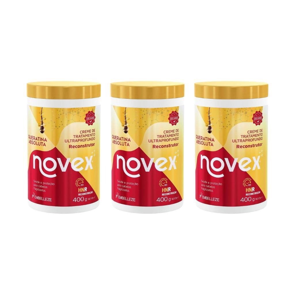 Miniatura Creme De Tratamento Novex 400G Queratina Absoluta-Kit 3Un