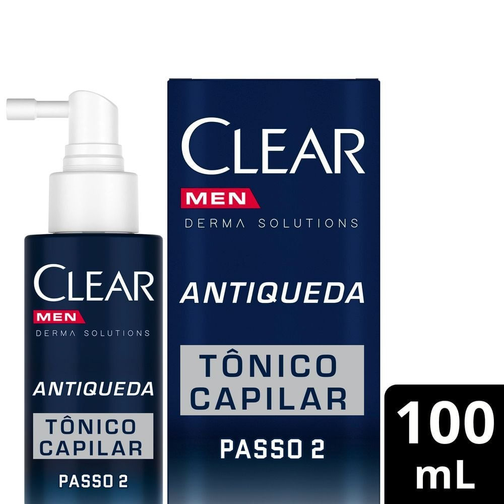 Miniatura Tônico Capilar Clear Men Derma Solution Antiqueda Com 100ml