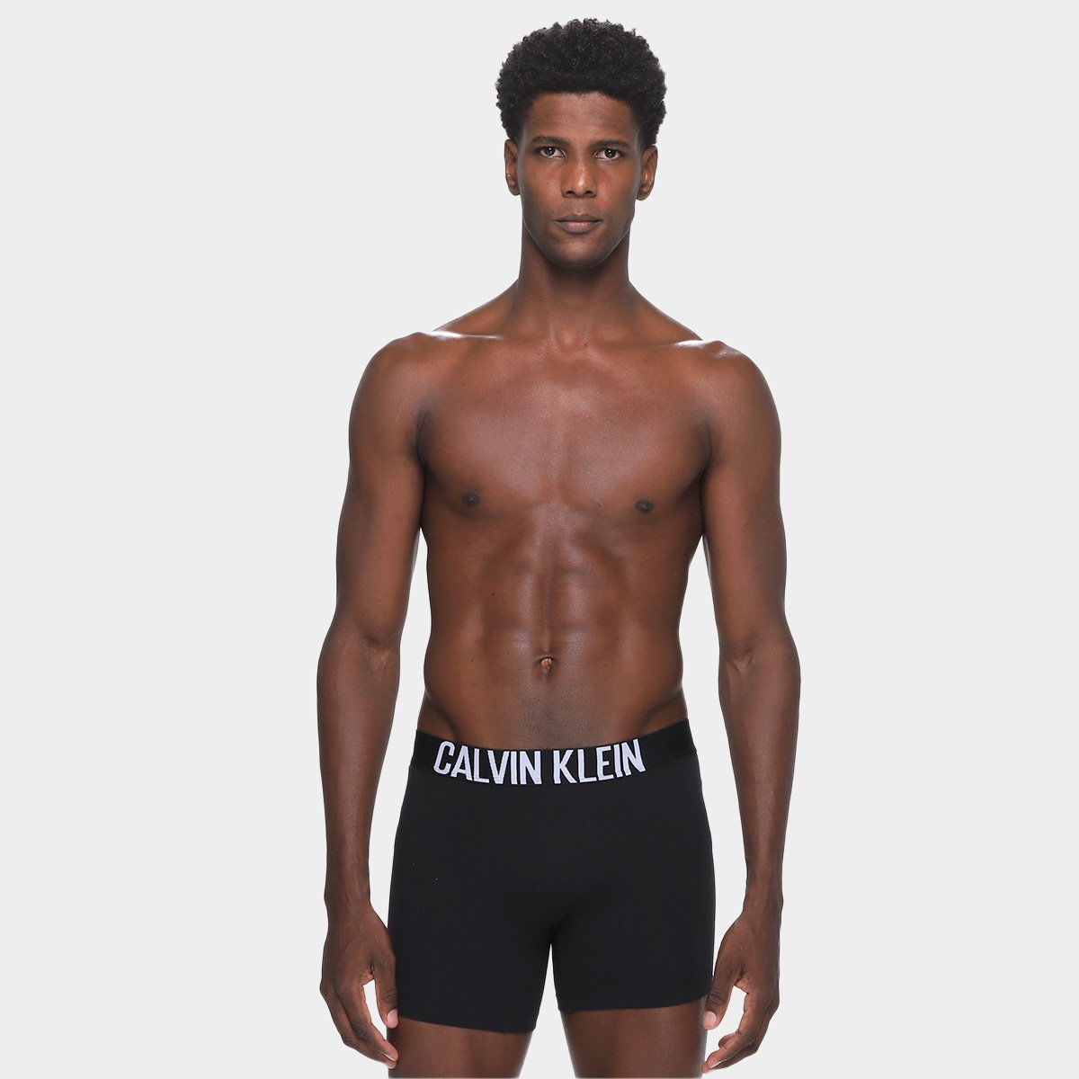Miniatura Kit Cueca Boxer Calvin Klein Masculina - 2 Peças Preto+Vermelho - G